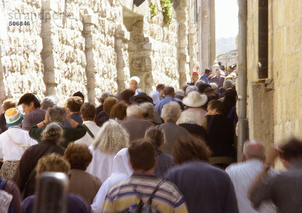 Israel  Jerusalem  Prozession in der Via Dolorosa