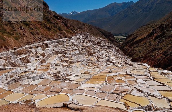 Salzbergwerk im Tal  Urubamba Tal  Peru