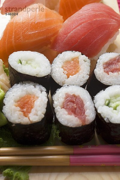 Maki-Sushi und Nigiri-Sushi