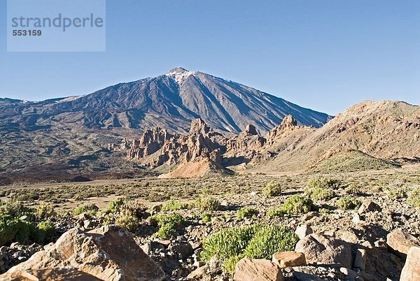 Felsformationen auf Vulkanlandschaft  Caldera De Las Kanada  Pico De Teide  El Teide Nationalpark  Teneriffa  Kanaren  Spanien