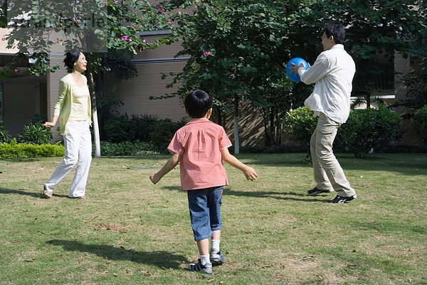 Familienspielball auf Rasen  volle Länge