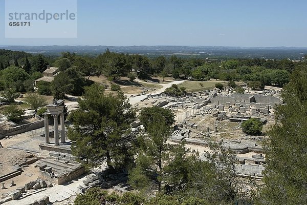 Luftbild der alten römischen Stadt  Gallia Narbonensis  Frankreich