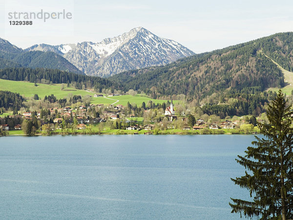 Germany  Bavaria  Tegernsee and mountains