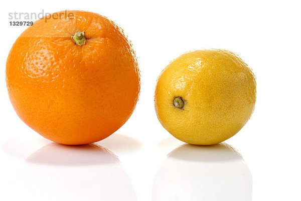Orange und Zitrone  Nahaufnahme