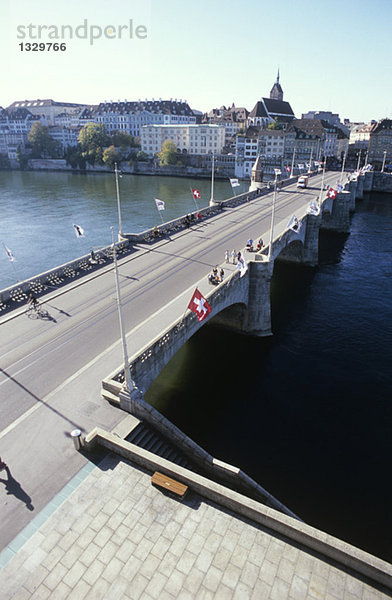Schweiz  Basel  Brücke  Hochansicht