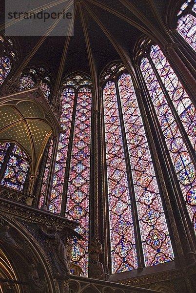 Glasscheiben in der Kathedrale  Saint Chapelle  Ile-De-France  Paris  Frankreich