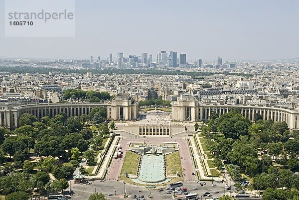 Luftbild von Stadt  Palais de Chaillot  Paris  Frankreich