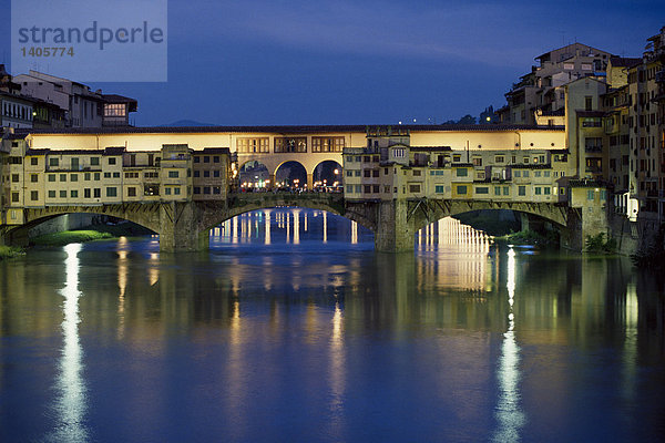 Reisen. Italien. Florenz (Firenze). Ponte Vecchio Brücke.