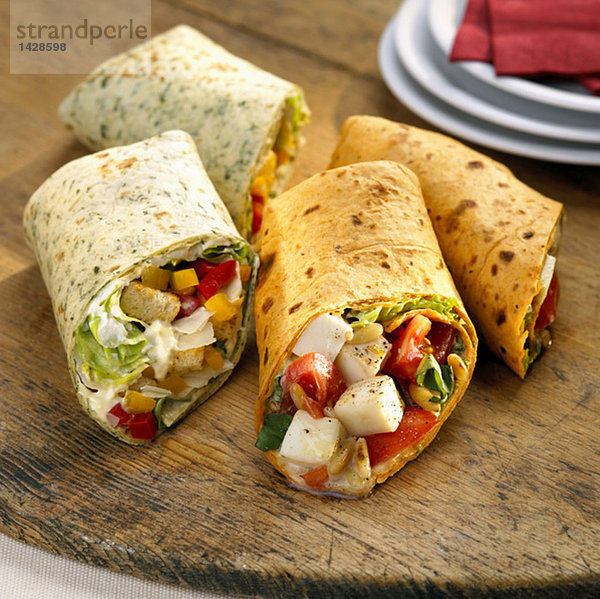 Wraps  filled with vegetables