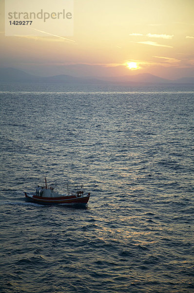 Griechenland  Meerblick  Sonnenuntergang