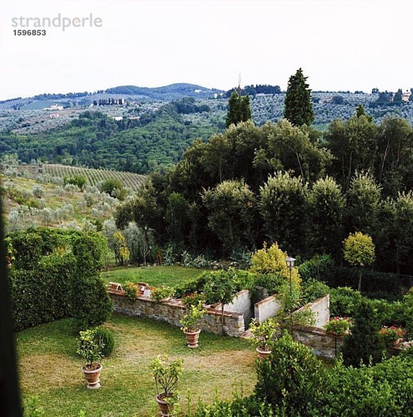 Blick über die Landschaft in Italien.