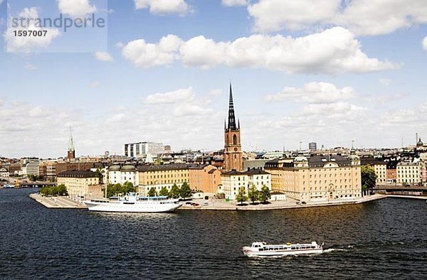 Blick über die alte Stadt von Stockholm Schweden.