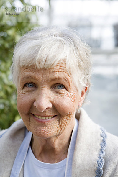 Portrait einer älteren skandinavischen Frau Schweden.