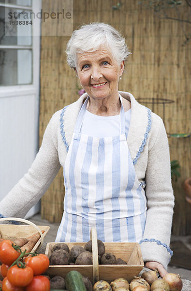 Eine ältere skandinavischen Frau Schweden.