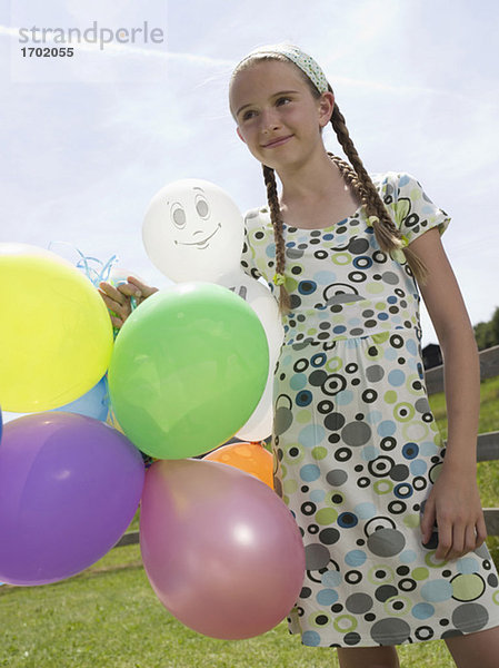 Mädchen mit Luftballons  Portrait
