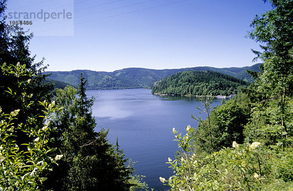 View of the dam Hohenwarte-Talsperre  Thuringia  Germany