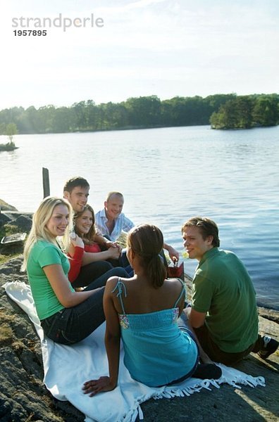 Picknick auf der Klippe