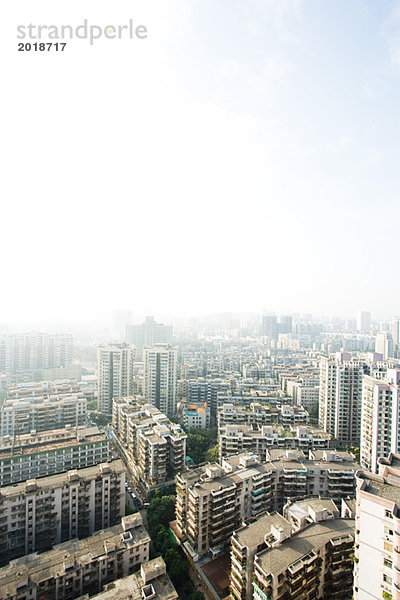 China  Provinz Guangdong  Guangzhou  Hochhäuser  Luftbild