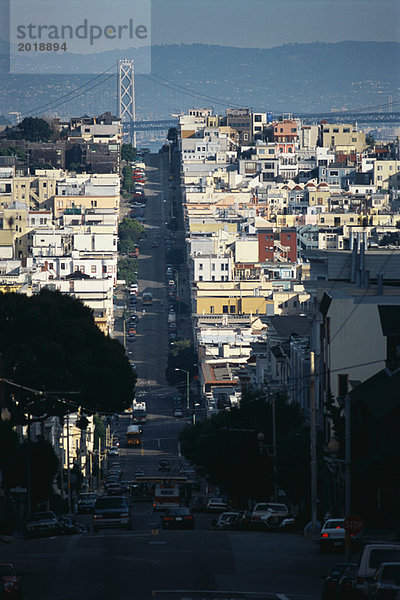 Hilly Street  San Francisco  Kalifornien  USA