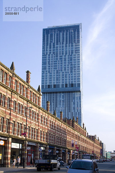 Untersicht der Wolkenkratzer  Beetham Tower  Manchester  Greater Manchester  England