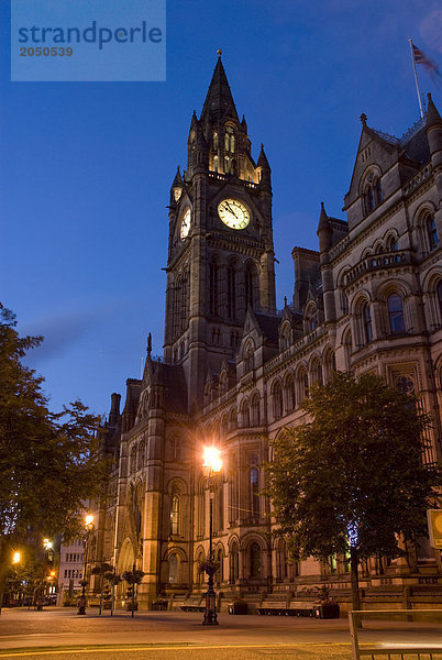 Untersicht des Rathauses  Albert Square  Manchester  Greater Manchester  England