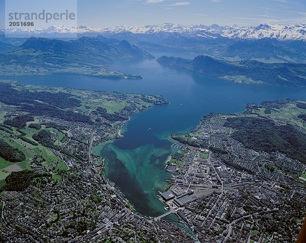 10623699  Schweiz  Europa  Stadt  City  Luzern  Luftaufnahme  Panorama  Alpen  Stadt  Stadt  Vierwaldstattersee  Vierwaldstättersee