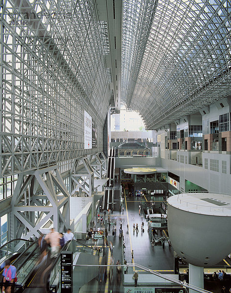 10624523  Bahn-Station  International  Japan  Asien  Kyoto  innerhalb  Halle  Modern  Architektur