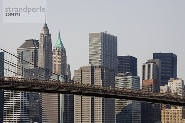 Manhattan Skyline und Brooklyn Bridge