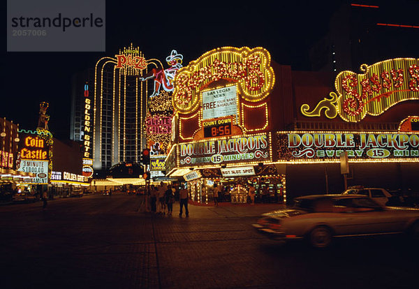 Neonschilder von Casinos  Las Vegas  Nevada