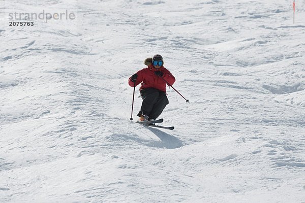 Buckelpiste Skifahrer