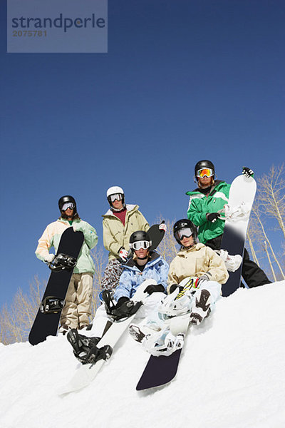 Gruppe von Snowboarder
