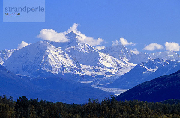 Chugach Mountains & Knik-Gletscher SC Alaska Sommer