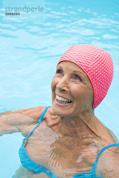 Germany  senior woman in pool