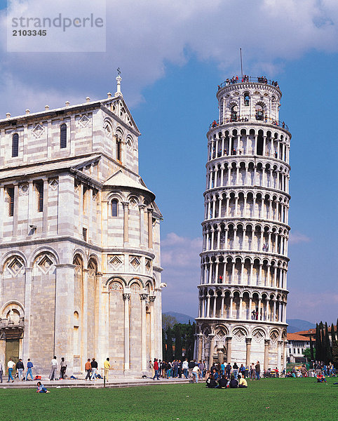 Reisen. Italien. Pisa. Den Schiefen Turm.