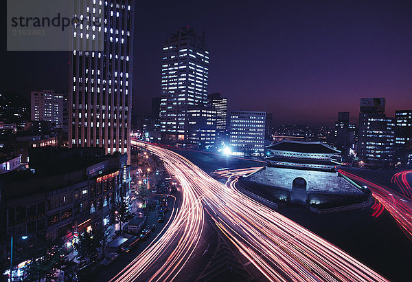 Reisen. Südkorea. Seoul City. Nacht.