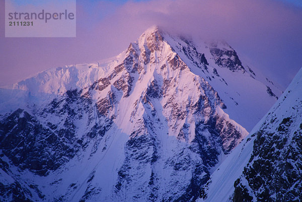 Seracs on a ridge next to the a glacier in St. Elias range  Yukon