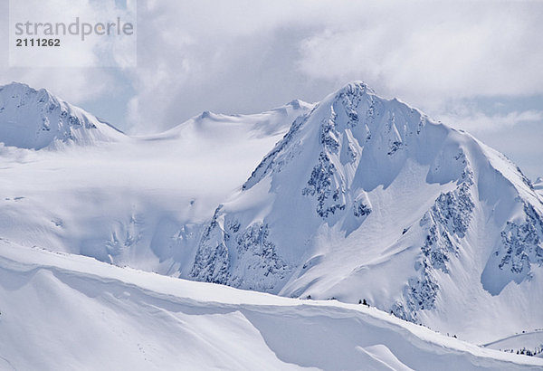 Fissile Mountain  daytime  covered in winter snow  Whistler  B.C.