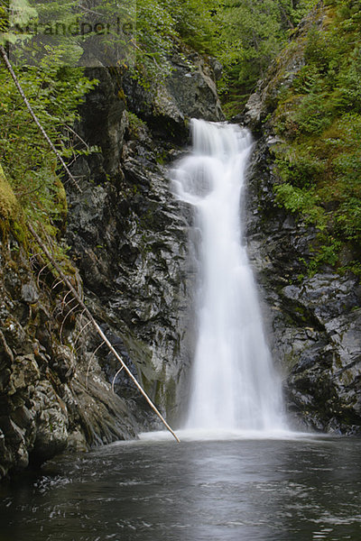 View of waterfall on Beaulieu brook  Gaspe Peninsula  Quebec