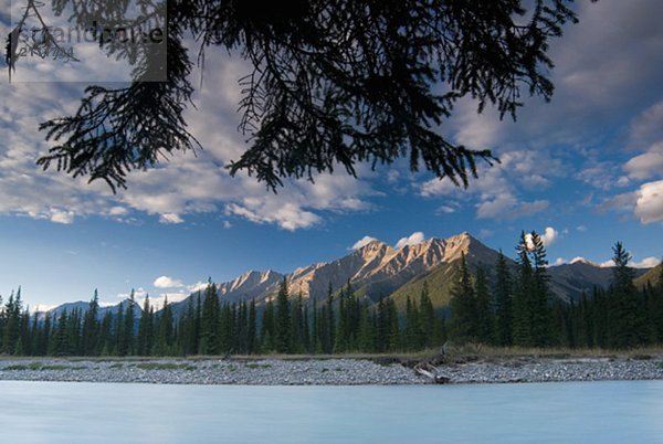 Rocky mountains and mountain river  Kootenay River  Kootenay National Park  BC  Canada