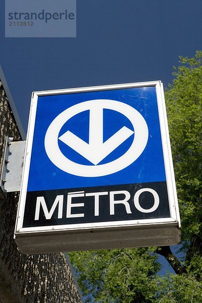 Montreal subway sign