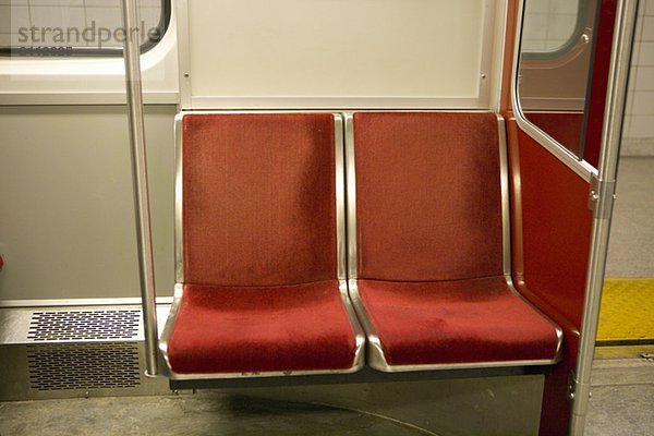 Interior of subway car