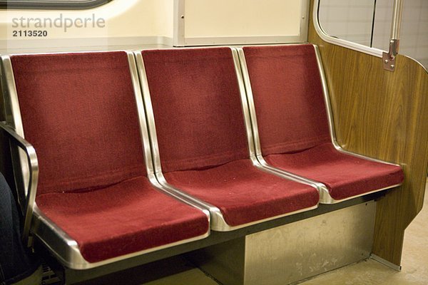 'Interior of subway car  Toronto Transit