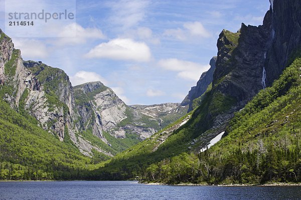 View of Western Brook Pond  Gros Morne NP  Newfoundland  Canada