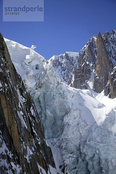 Glacier and rock  Chamonix  France