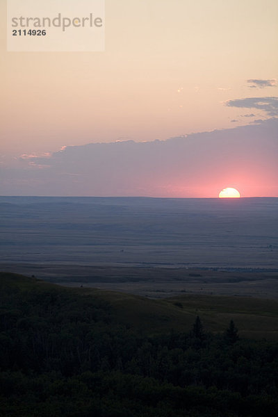 Sunset  Cypress Hills  Saskatchewan  Canada