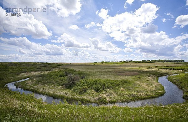 Meandering creek  Lumsden  Saskatchewan  Canada