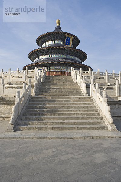 Untersicht Pagode gegen Himmel  Temple Of Heaven  Beijing  China