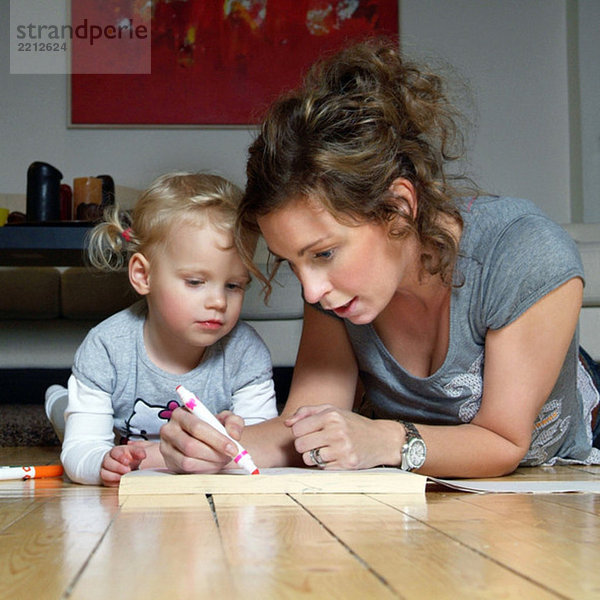 Mutter und Tochter Malerei