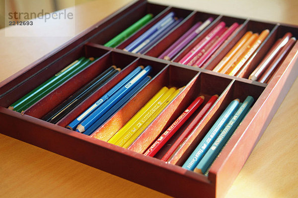 Bleistifte in Bleistiftbox
