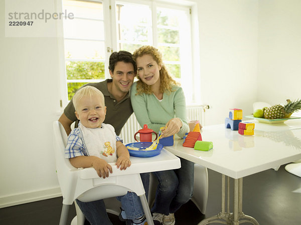 Young family with baby boy  (12-24 months)